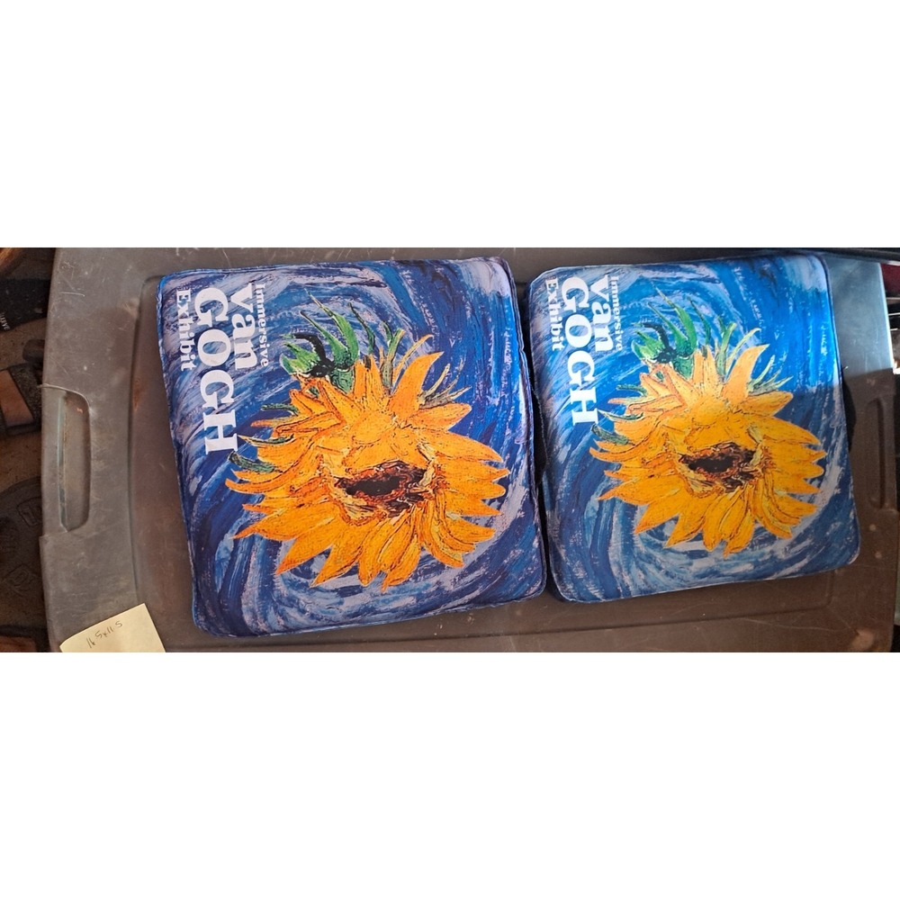 2- immersive Van Gogh Stadium cushions Size 13x13